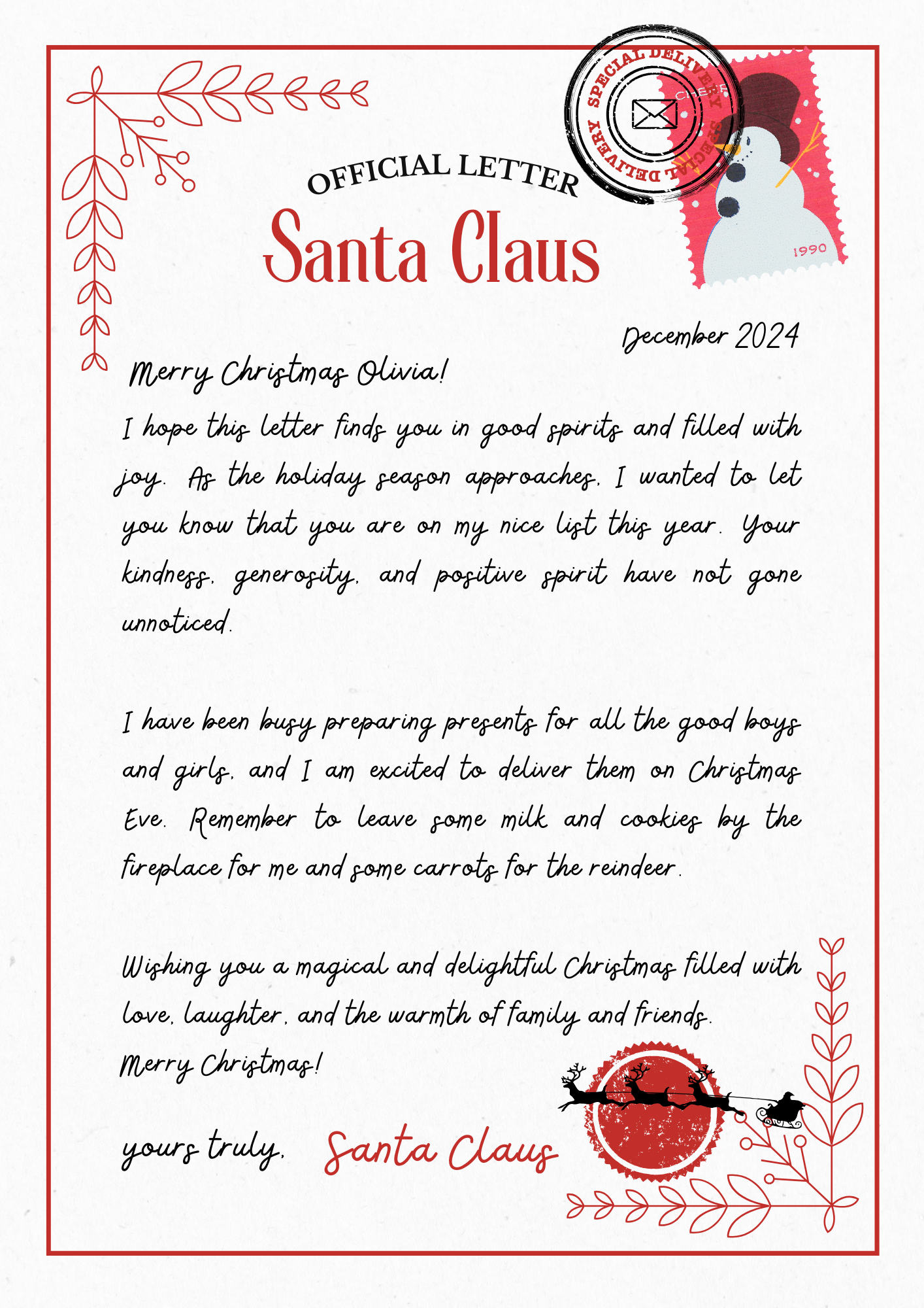 Letter from Santa